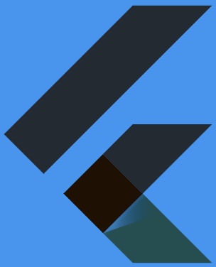 Output of blending a flutter logo with canvaskit renderer